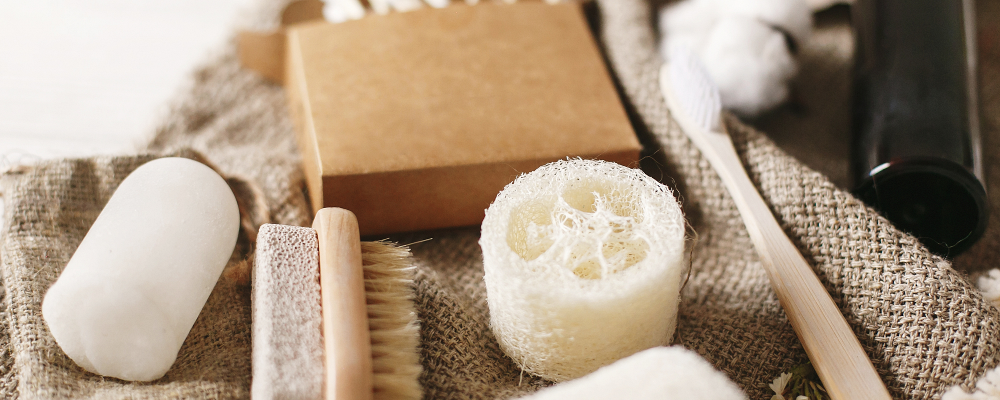 A selection of zero-waste bathroom items