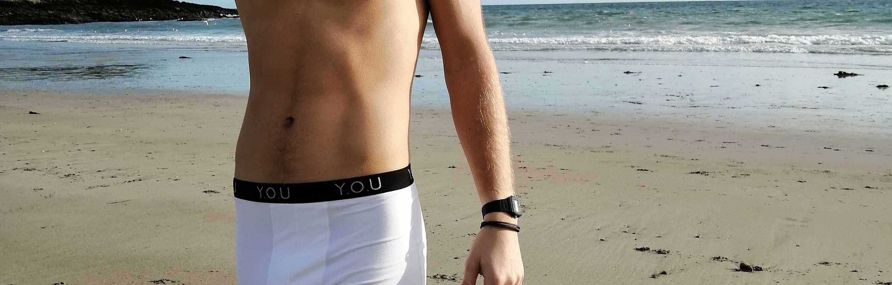 Men's organic cotton underwear in white