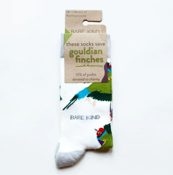 Bare Kind Bamboo Socks - Save the Gouldian Finches