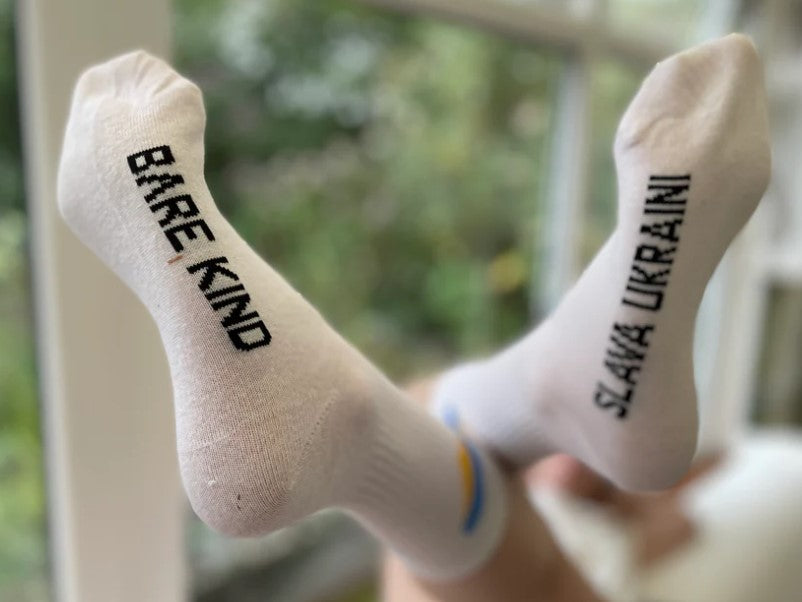 Bare Kind - Ukraine Socks - White
