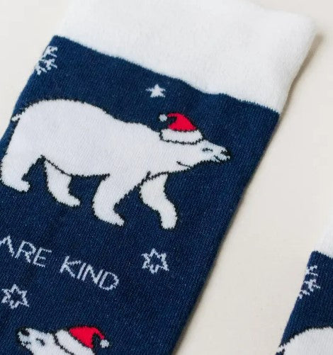 Bare Kind Christmas Polar Bear Socks