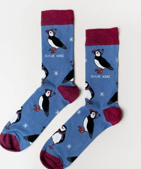 Bare Kind Christmas Puffin Socks