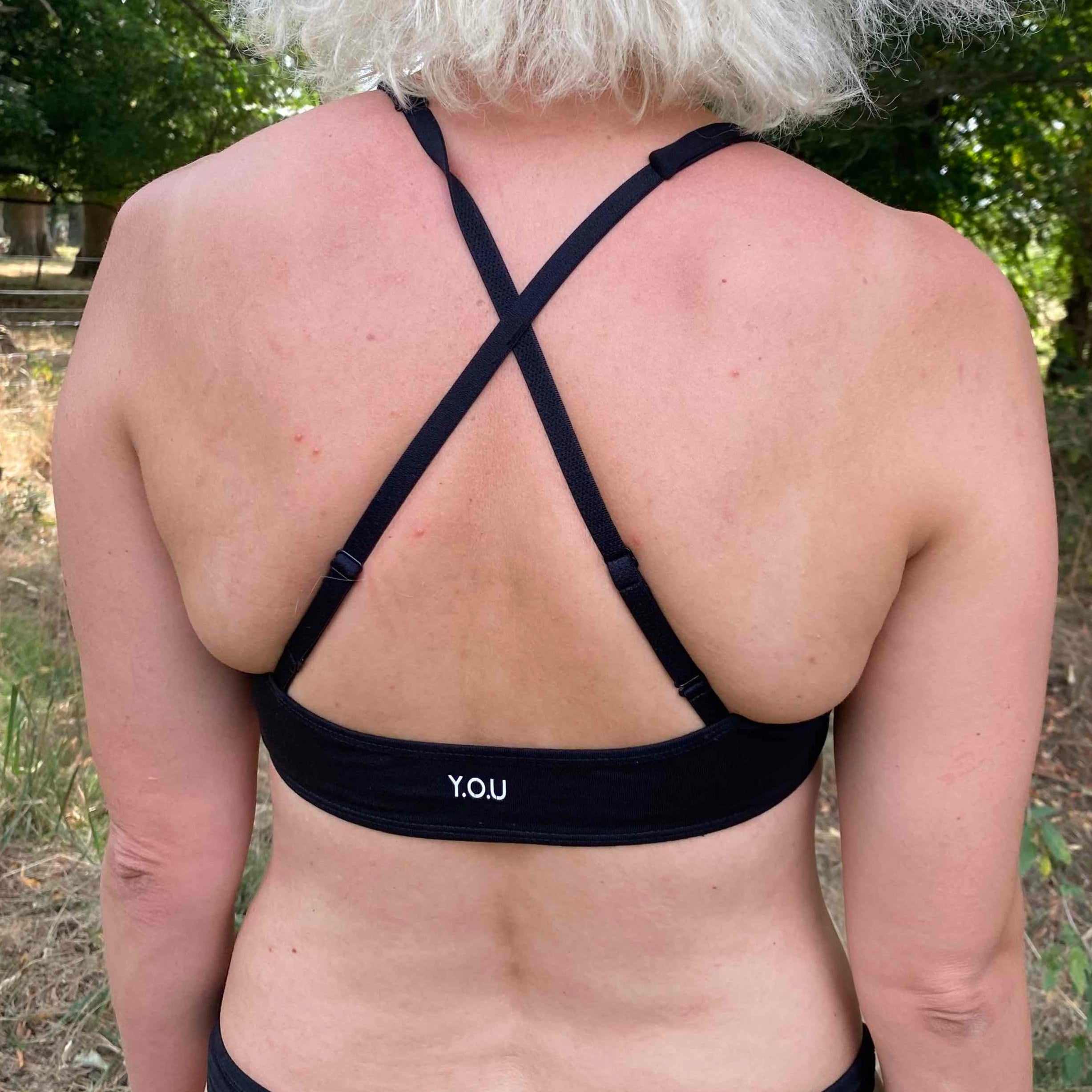 Women's organic cotton bralette in black