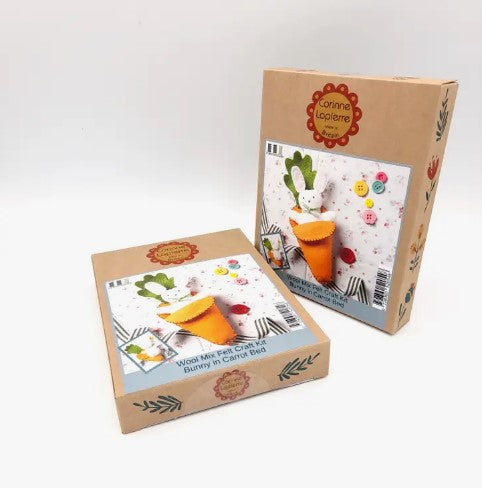 Bunny in Carrot Mini Felt Craft Kit - Corinne Lapierre