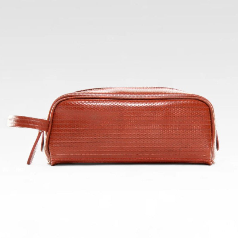 The Elvis and Kresse Red Travel Case on a white background