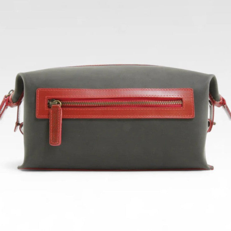Elvis and Kresse black and red large wash bag on a white background