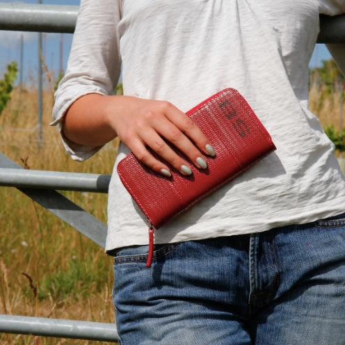Red fire hose zip purse -Elvis & Kresse- Y.O.U Underwear