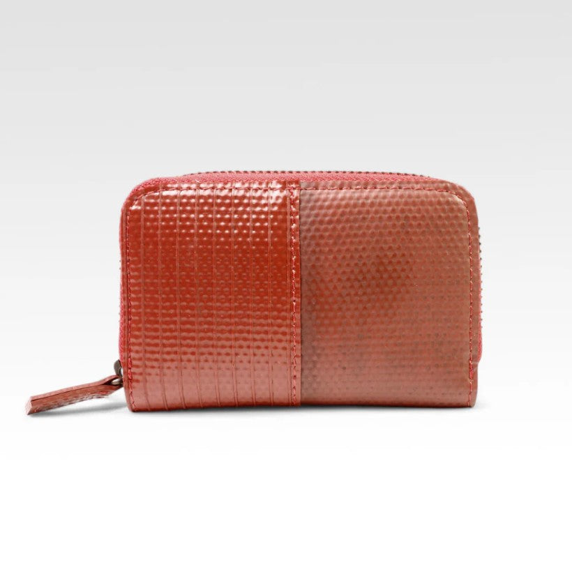 Elvis and Kresse red coin pouch on a white background