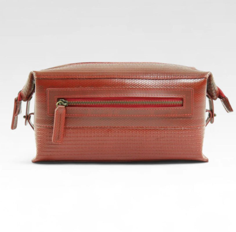 Elvis and Kresse large red washbag on a white background