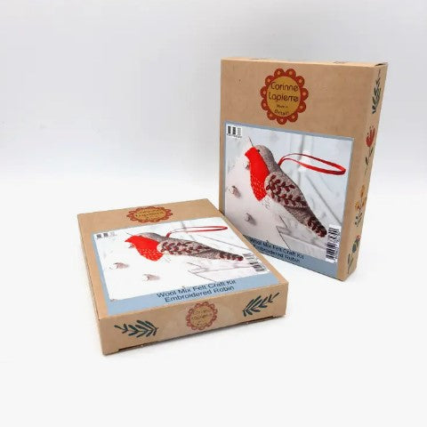 Embroidered Robin Mini Felt Craft Kit - Corinne Lapierre