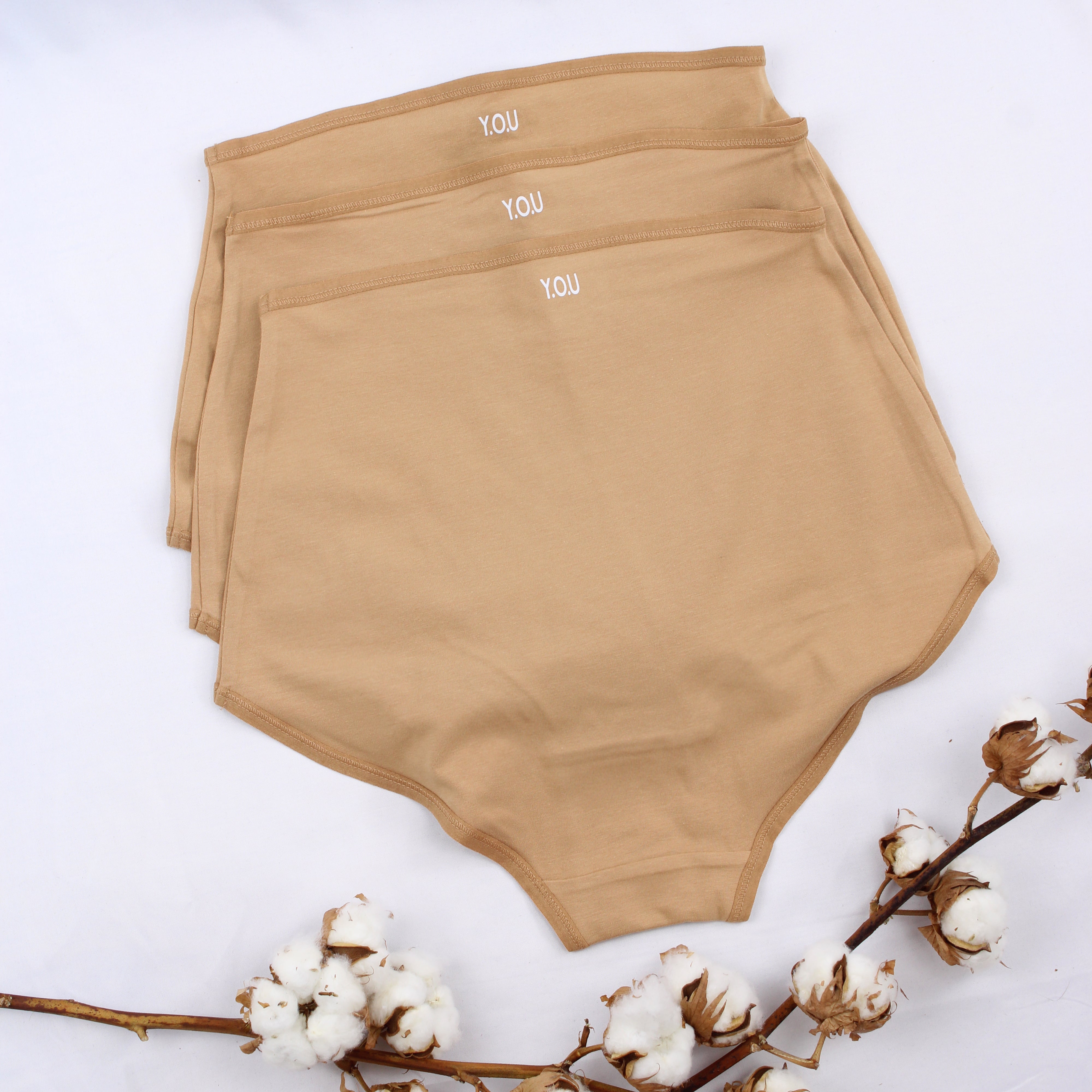 Women's organic cotton high rise full briefs - pack of 3