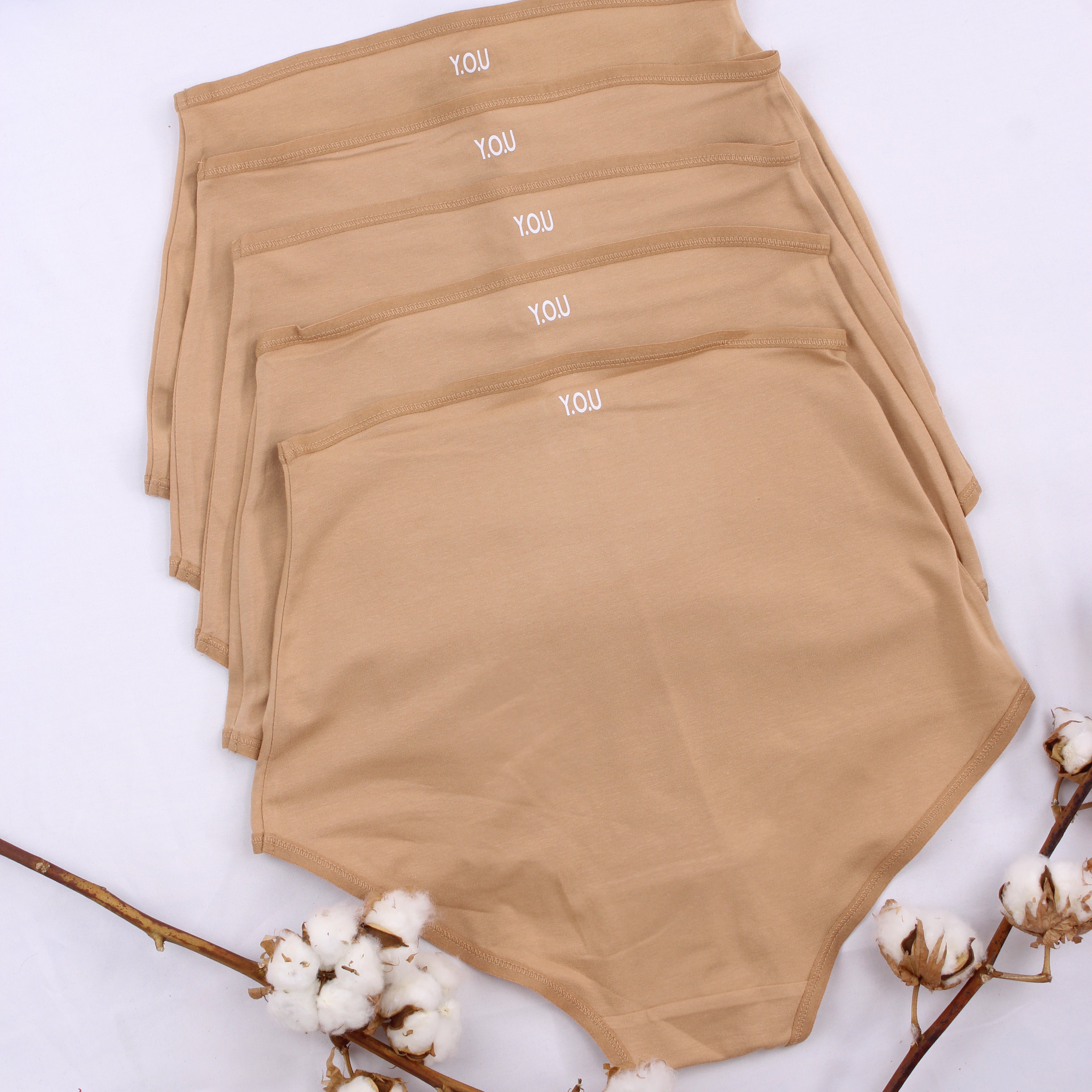 Women's organic cotton high rise full briefs - pack of 5