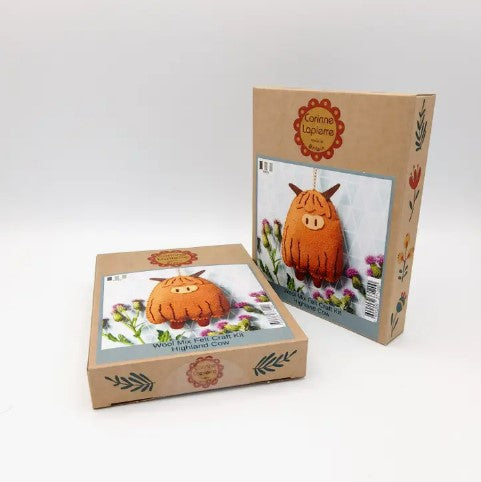 Highland Cow Mini Felt Craft Kit - Corinne Lapierre
