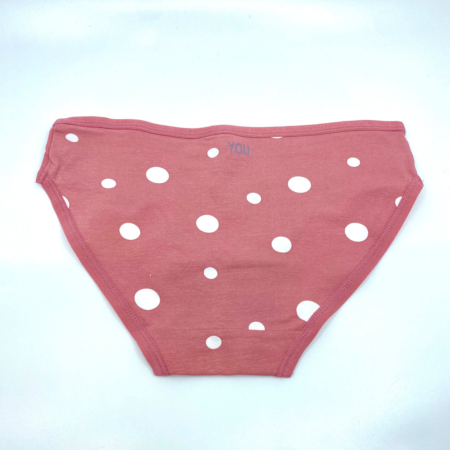 Girls' organic cotton knickers - pink with white dots