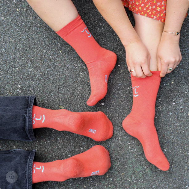 Leiho 'Love Wins, Don't Coral' Bamboo socks