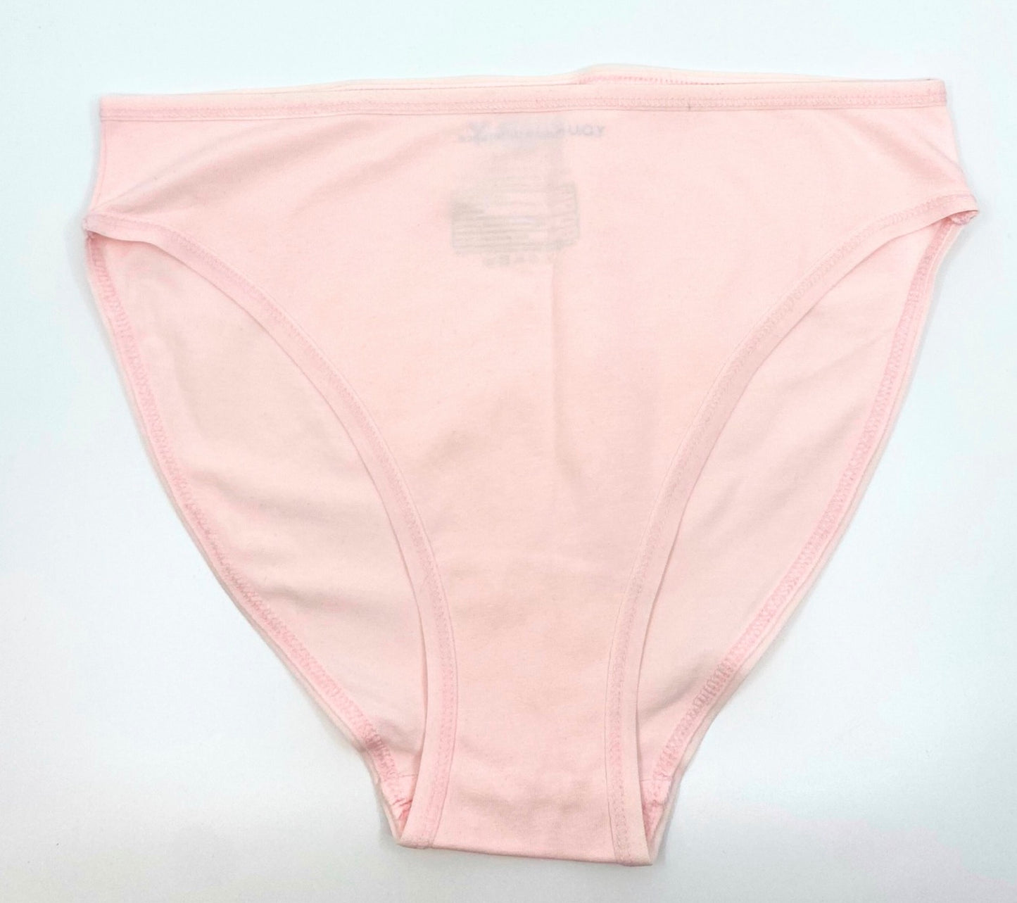 Women's organic cotton matching bralette and mid-rise bikini set - Light Pink