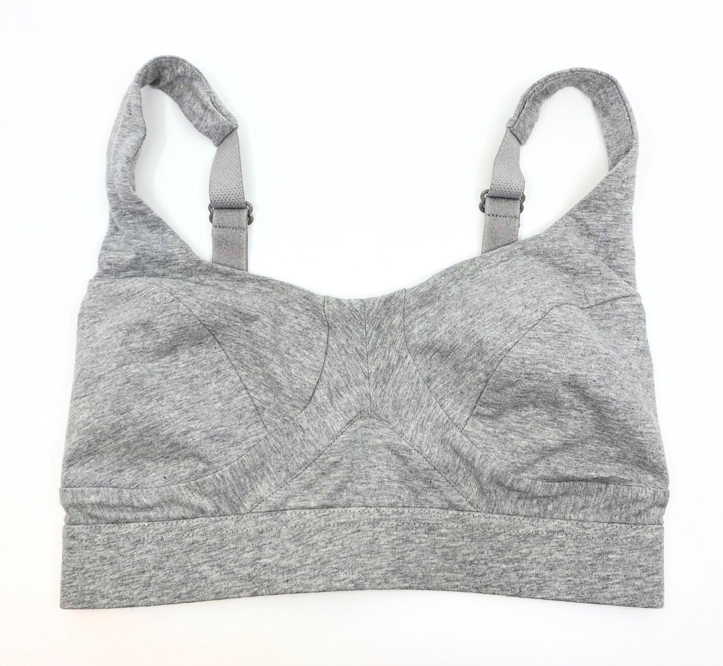 Women's organic cotton bra in light grey (heather grey) - more supportive style