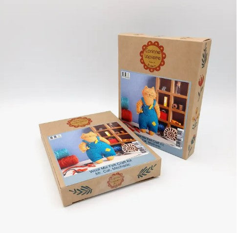 Mr Cat Mechanic Felt Craft Mini Kit - Corinne Lapierre