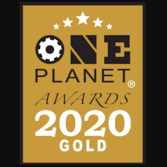 One planet awards 2020 gold winner logo