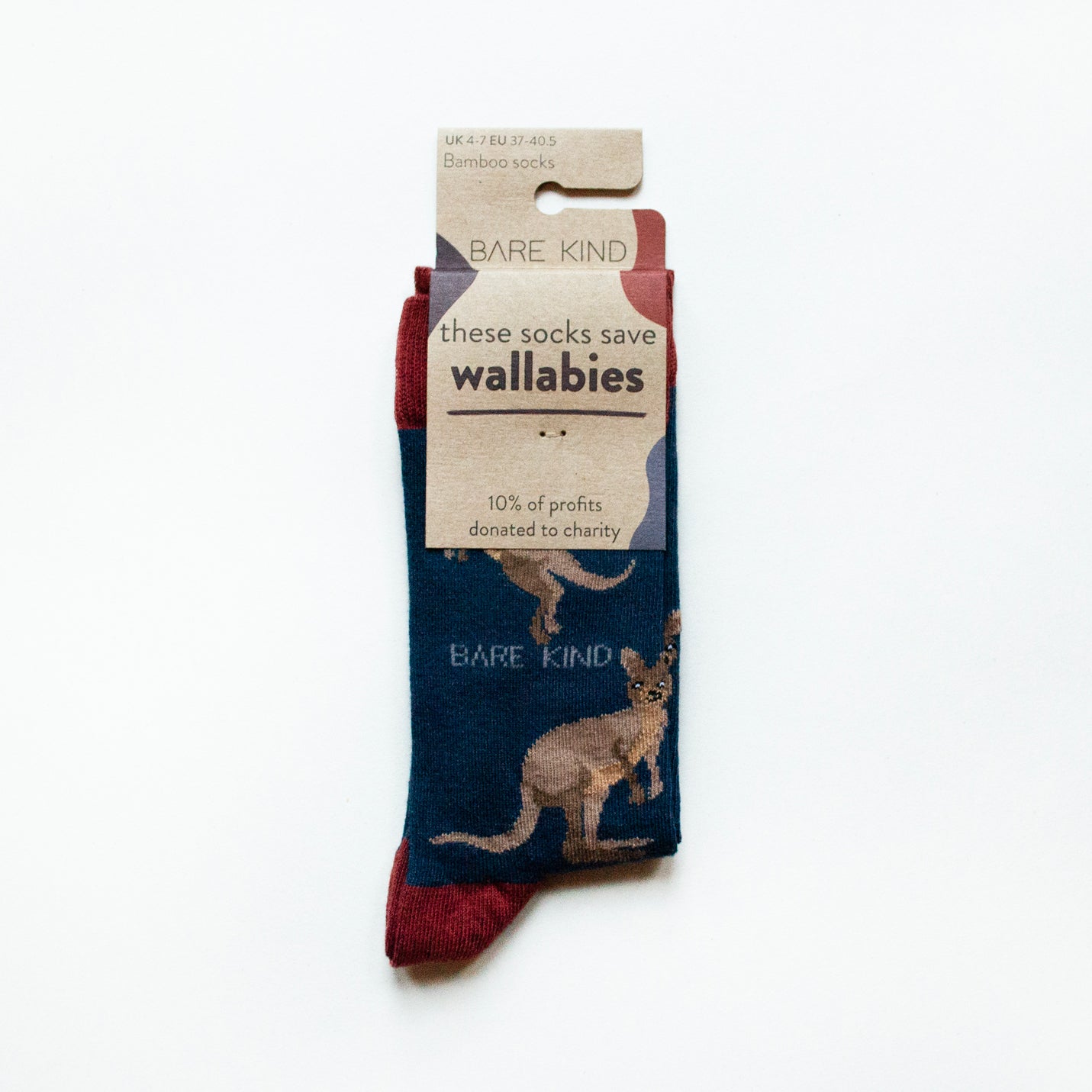 Bare Kind Bamboo Socks - Save the Wallabies