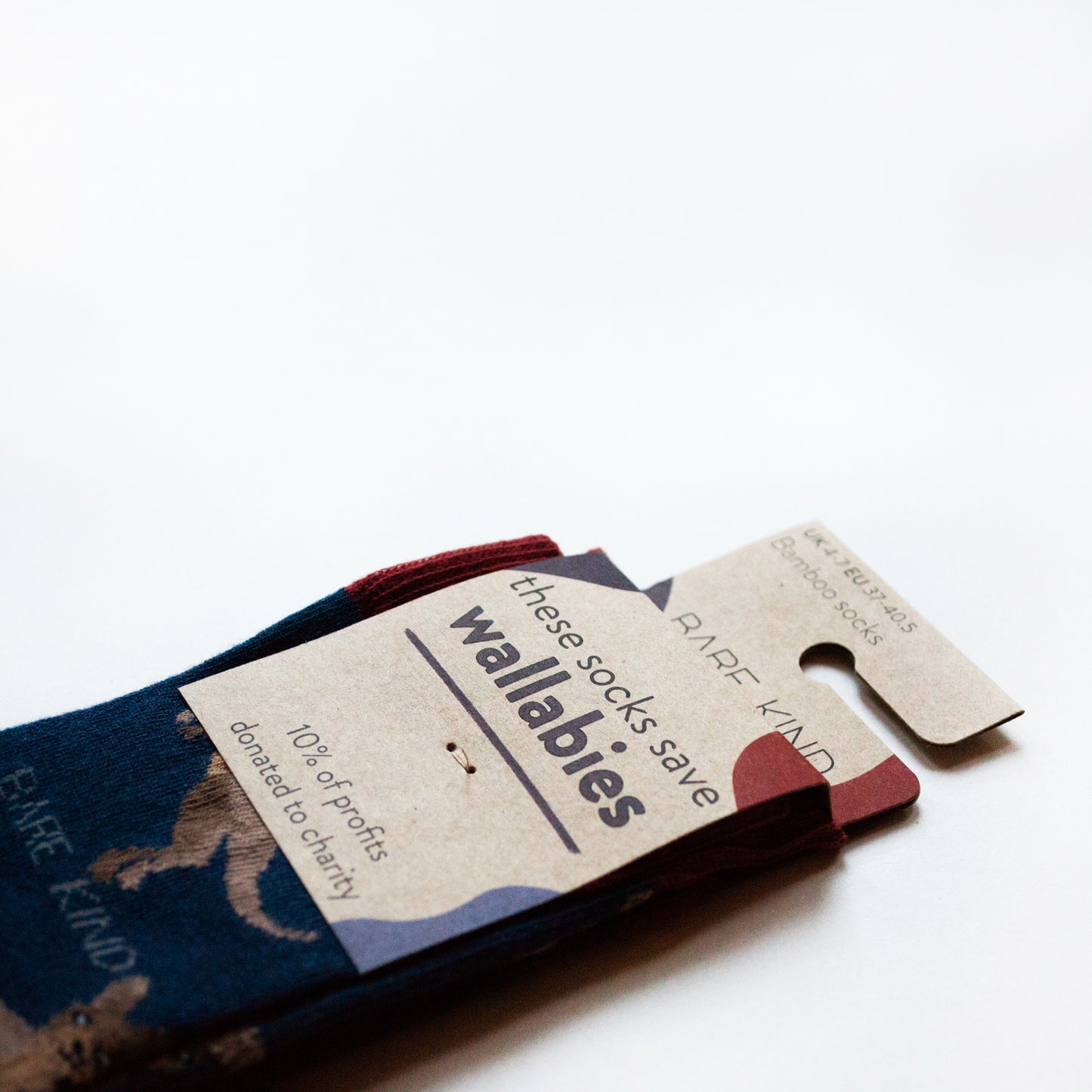 Bare Kind Bamboo Socks - Save the Wallabies