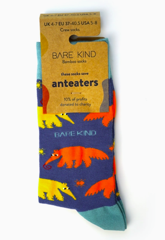 Bare Kind Bamboo Socks - Save the Anteater