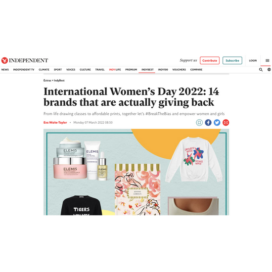 A screenshot of the independent's article about IWD products