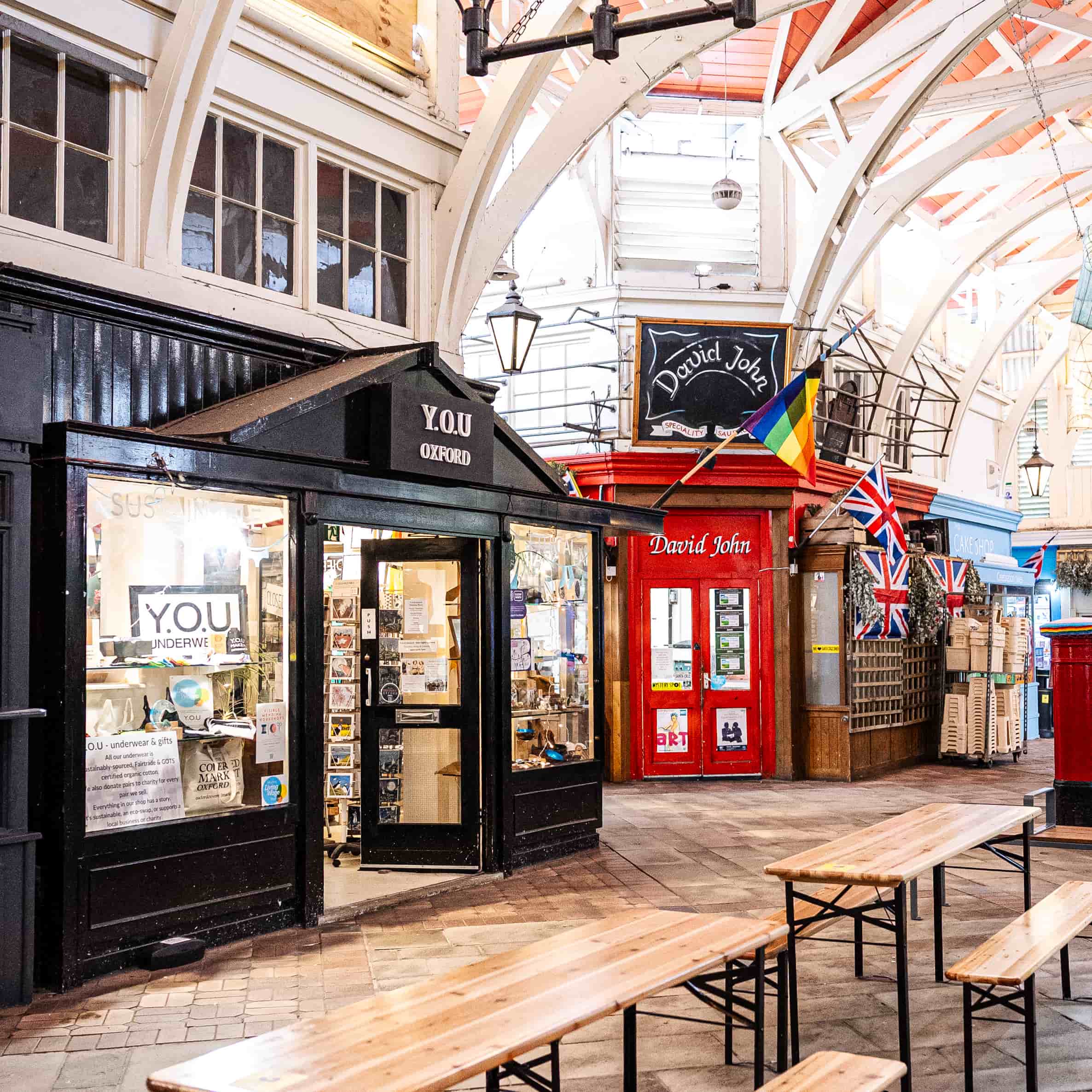Photo of YOU Oxford in the covered market. - YOU Underwear