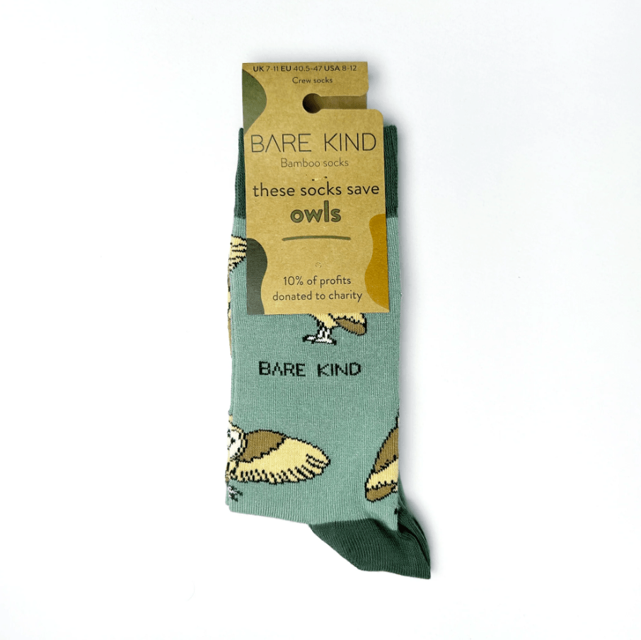 Bare Kind Bamboo Socks - Save the Barn Owls - Y.O.U underwear
