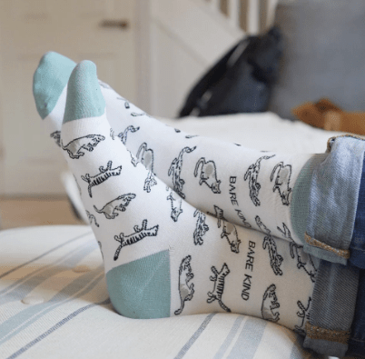 Bare Kind Bamboo Socks - Save the Cats (white) - Y.O.U underwear