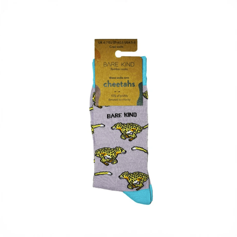 Bare Kind Bamboo Socks - Save the Cheetahs - Y.O.U underwear