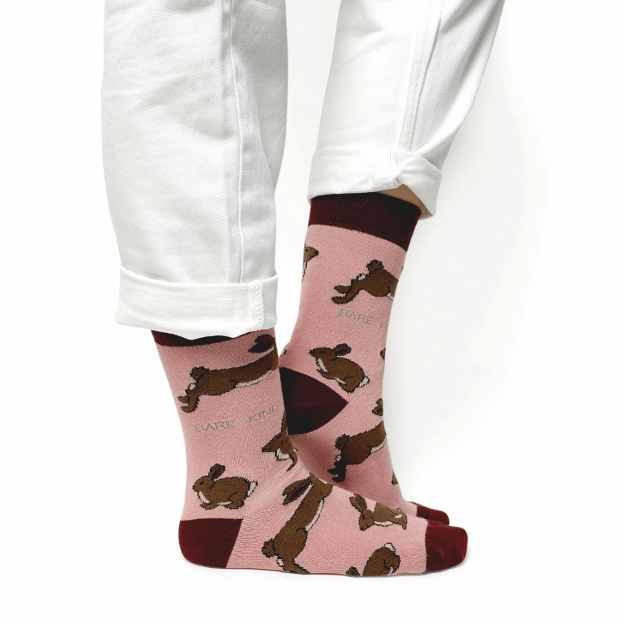 Bare Kind Bamboo Socks - Save the Hares - Y.O.U underwear