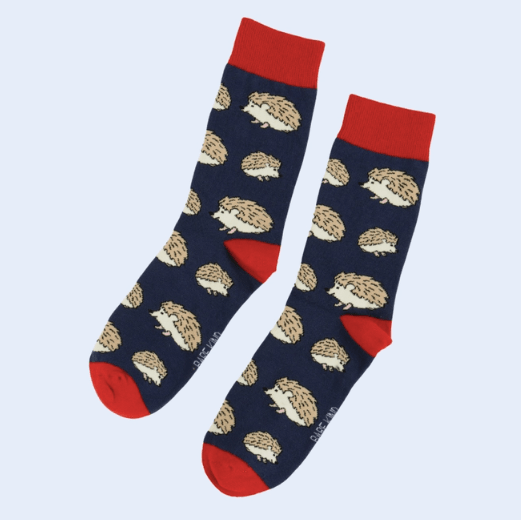 Bare Kind Bamboo Socks - Save the Hedgehog in Navy - Y.O.U underwear