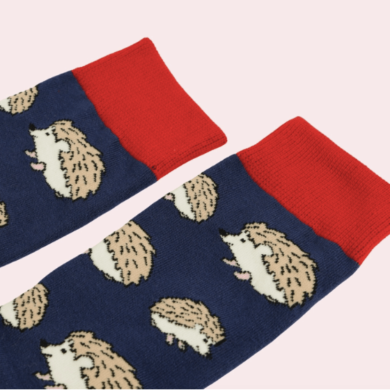 Bare Kind Bamboo Socks - Save the Hedgehog in Navy - Y.O.U underwear