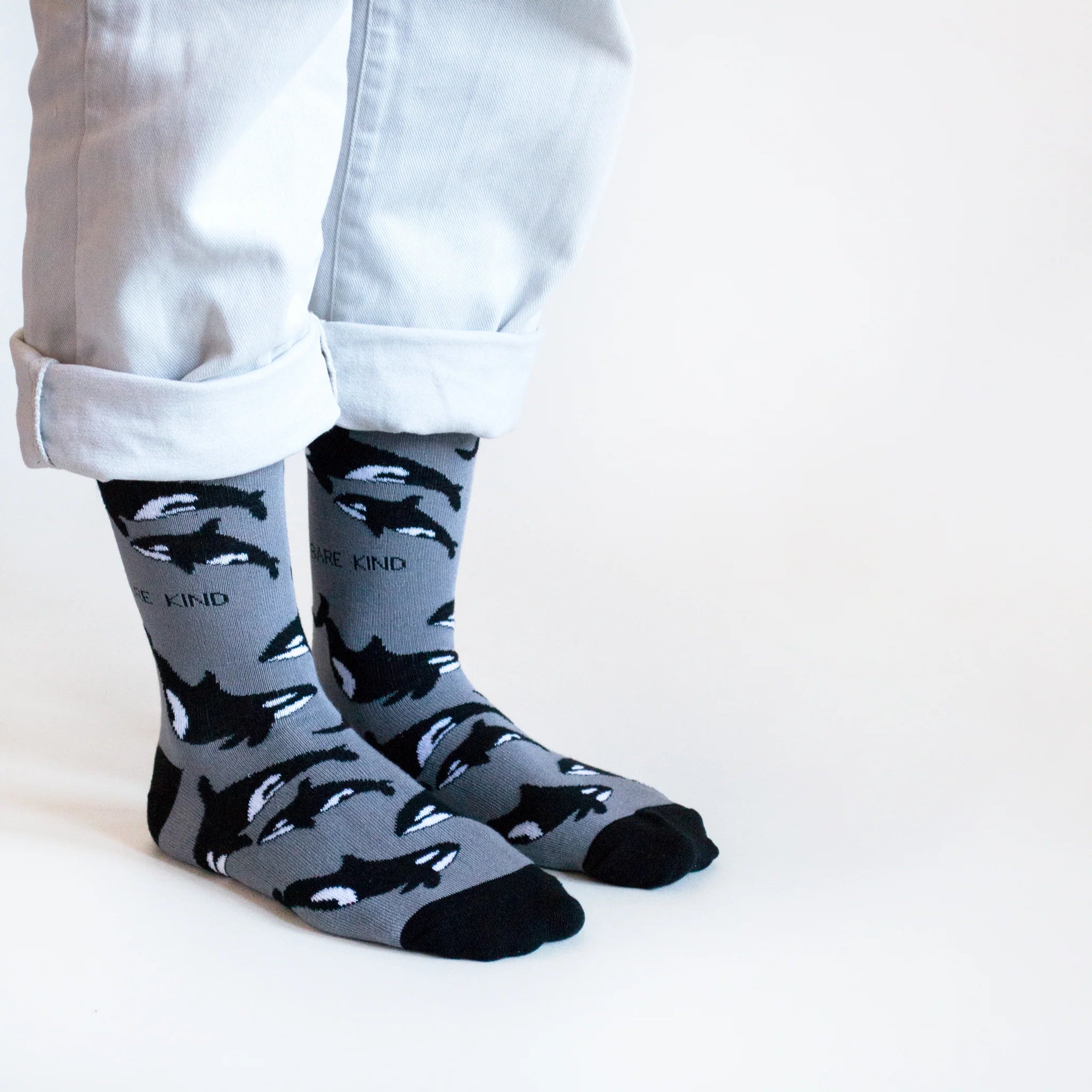 Bare Kind Bamboo Socks - Save the Orcas - Y.O.U underwear