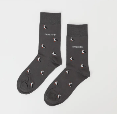 Bare Kind Bamboo Socks - Save the Puffin Small Motif - Y.O.U underwear