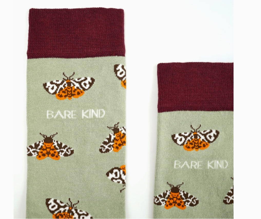 Bare Kind Bamboo Socks - Save the Tiger Moth - Y.O.U underwear