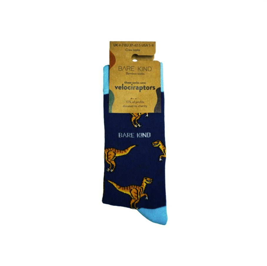 Bare Kind Bamboo Socks - Save the Velociraptors - Y.O.U underwear