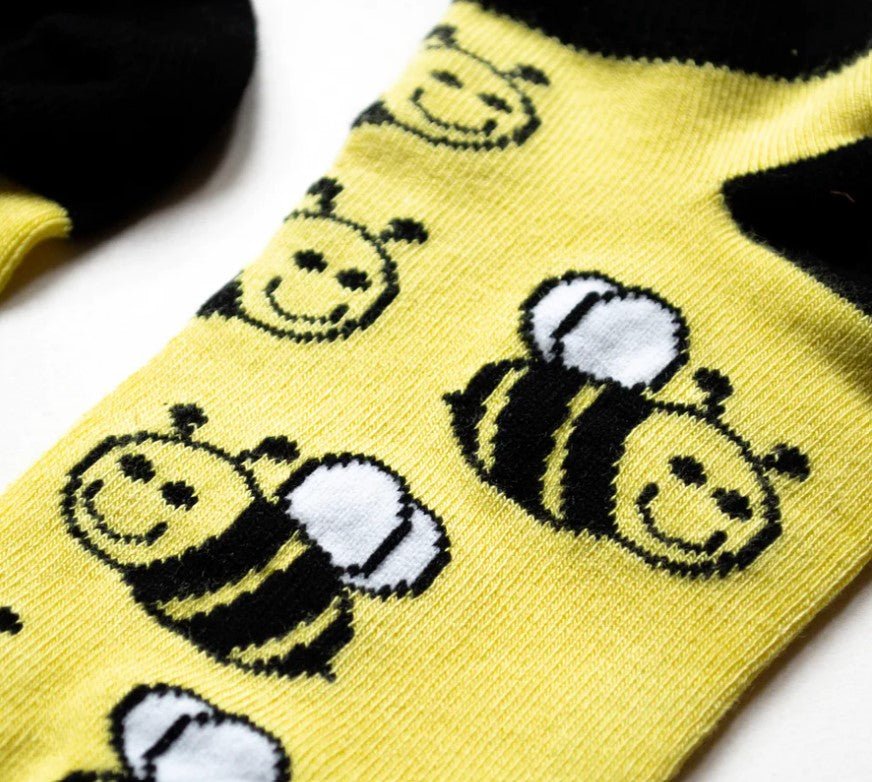 Bare Kind Bamboo Trainer Socks - Save the Bees - Y.O.U underwear