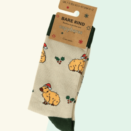 Bare Kind Christmas Capybara Socks - Y.O.U underwear