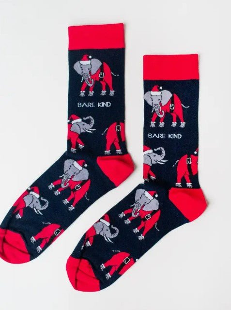 Bare Kind Christmas Elephant Socks - Y.O.U underwear
