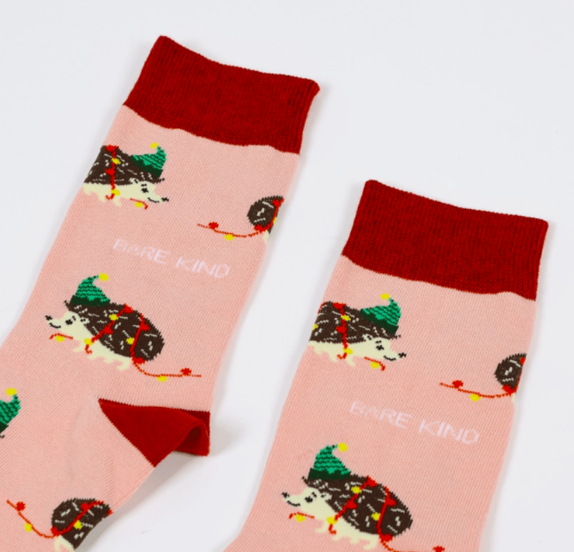 Bare Kind Christmas Hedgehog Socks - Y.O.U underwear