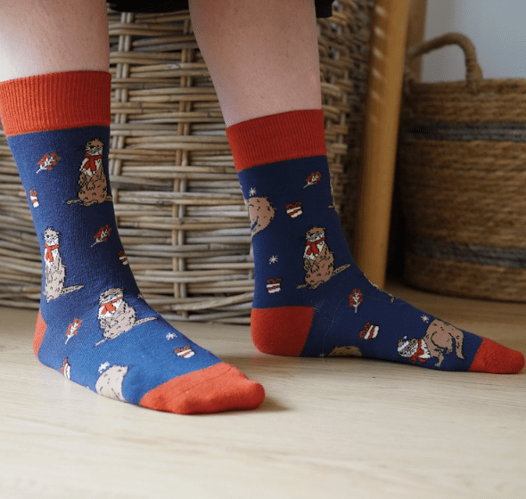 Bare Kind Christmas Otter Socks - Y.O.U underwear
