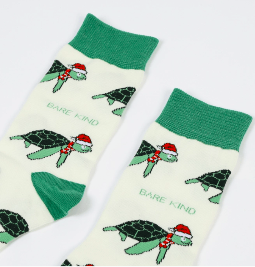 Bare Kind Christmas Turtle Socks - Y.O.U underwear