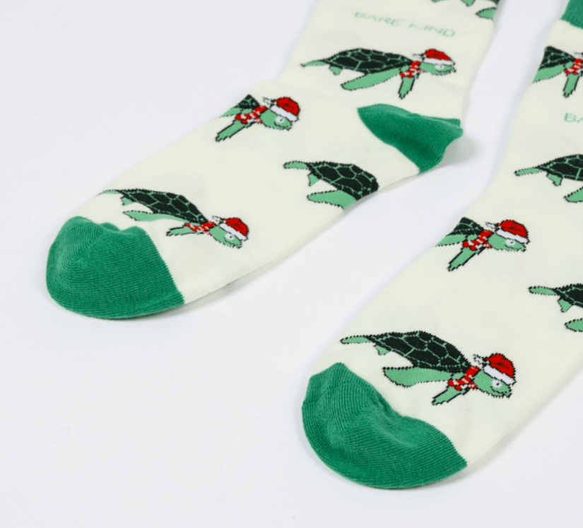 Bare Kind Christmas Turtle Socks - Y.O.U underwear
