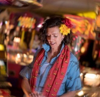 Bee Scarf - Red - Where Does It Come From? - Y.O.U underwear