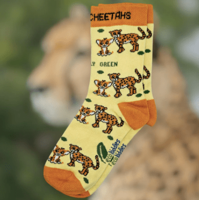 Eco Kiddies Cotton Socks - Caring Cheetahs Kids Socks - Y.O.U underwear