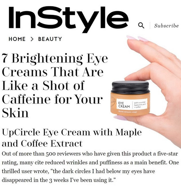 Eco Vegan Eye Cream with Cucumber, Hyaluronic Acid + Coffee - UpCircle