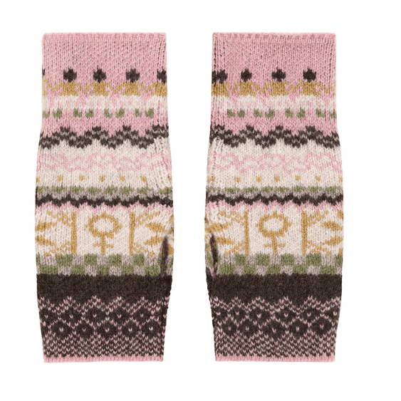 Fairisle Wrist Warmers - Black & Beech - Y.O.U underwear