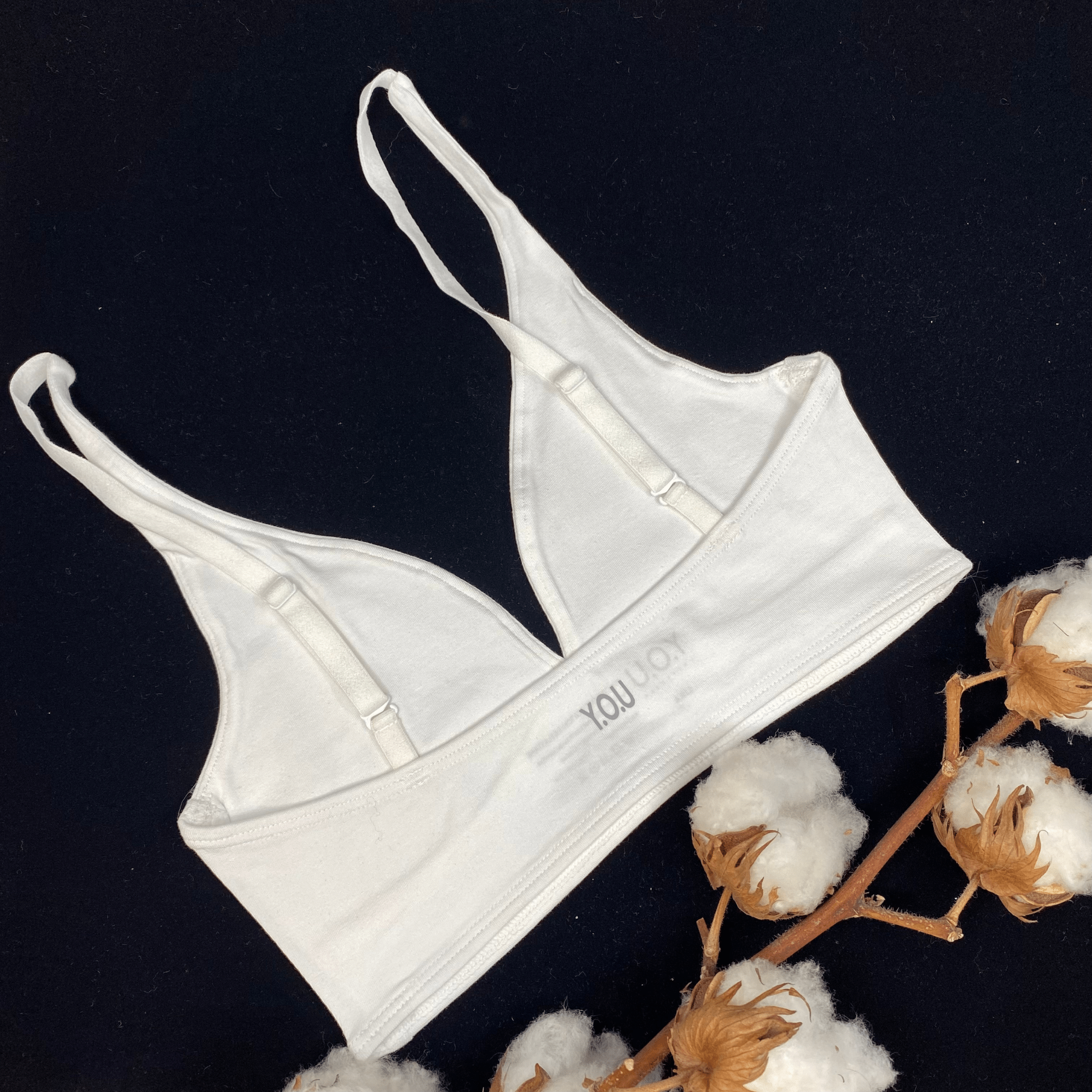 Girls' organic cotton bralette - white - Y.O.U underwear